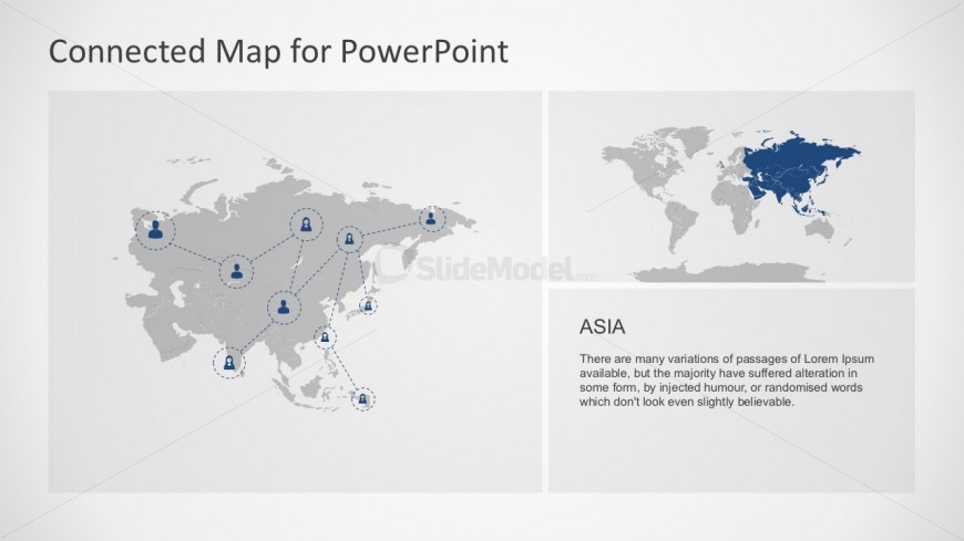 Asia Largest Continent Map PowerPoint Slides