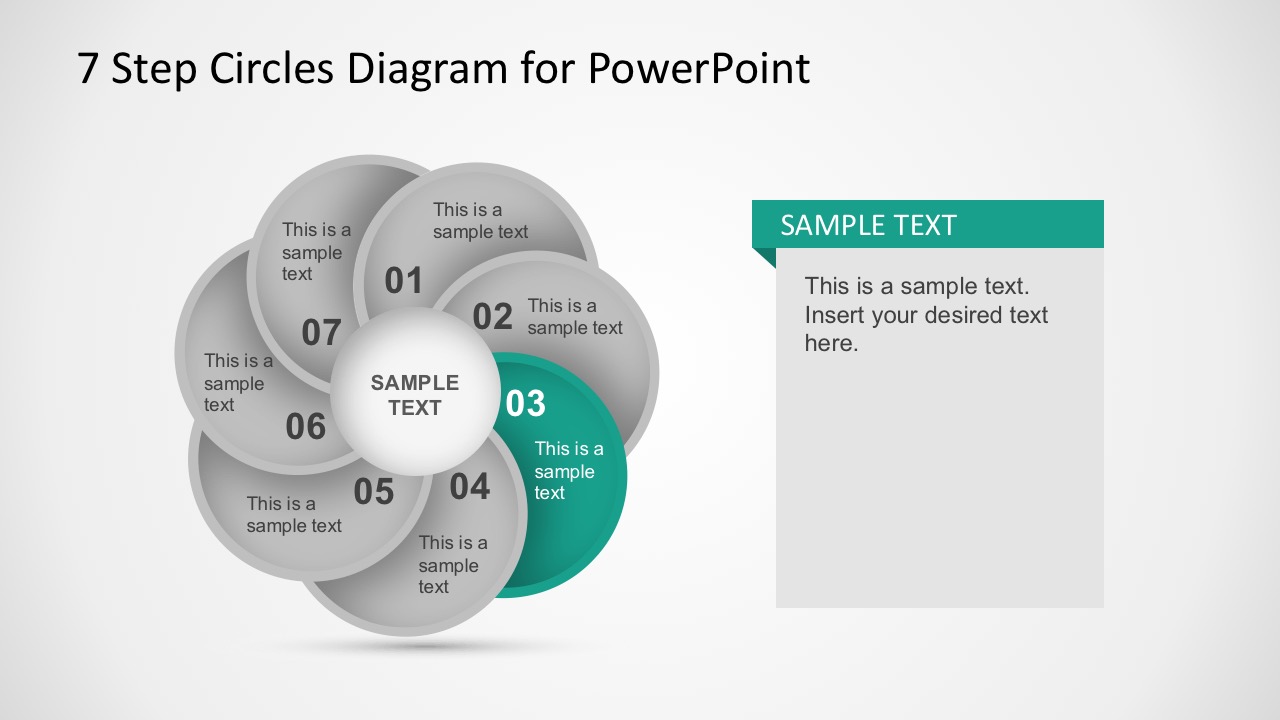 7 Circular Steps Digram With Editable PowerPoint Parts