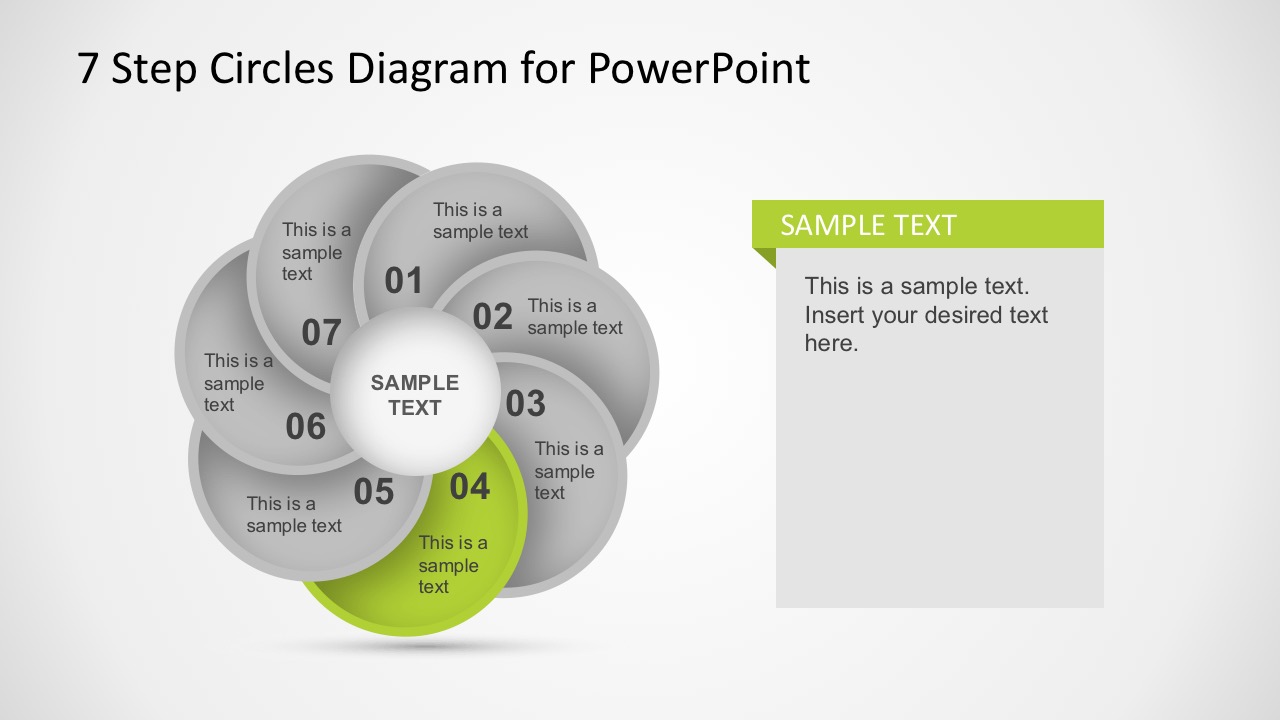 7 Steps Circle Diagram Business PowerPoint Template  