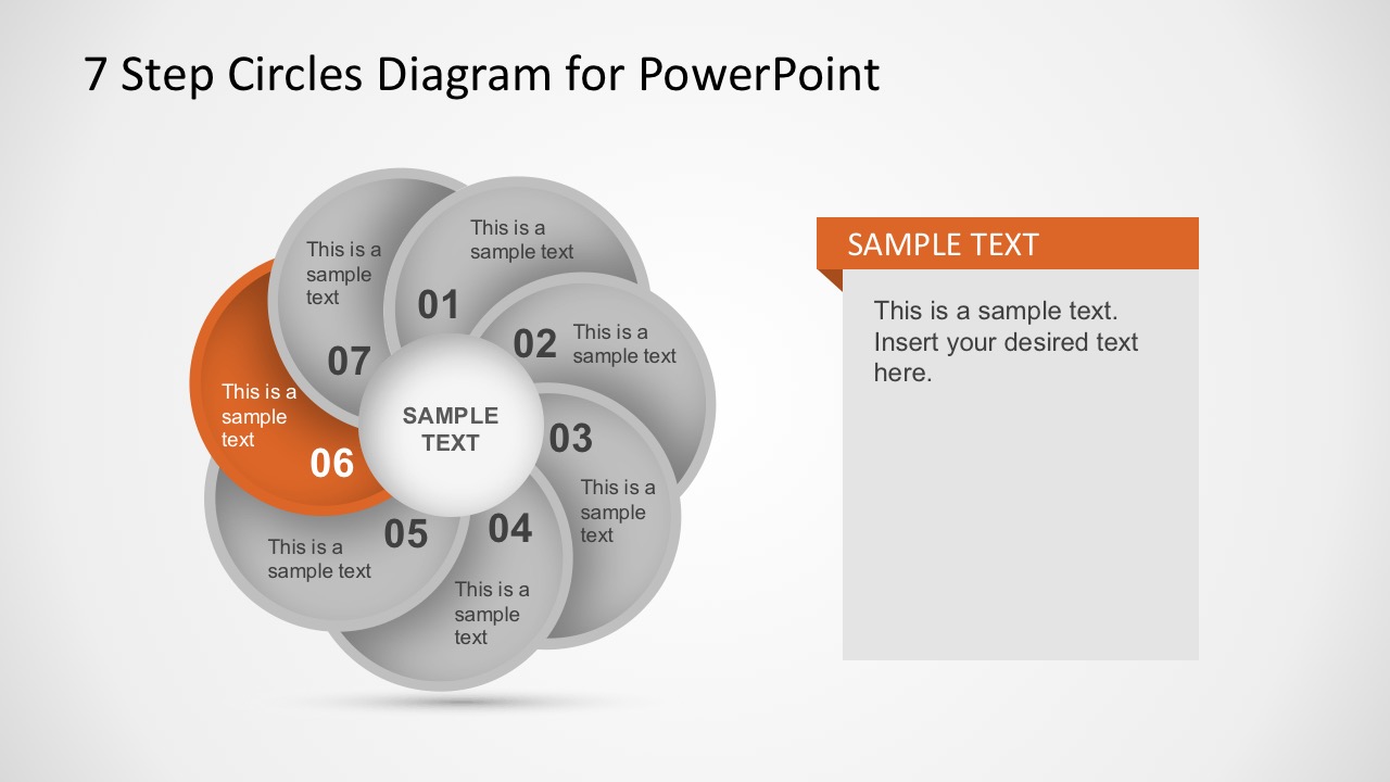 Flower Style Circular Diagram Business PowerPoint