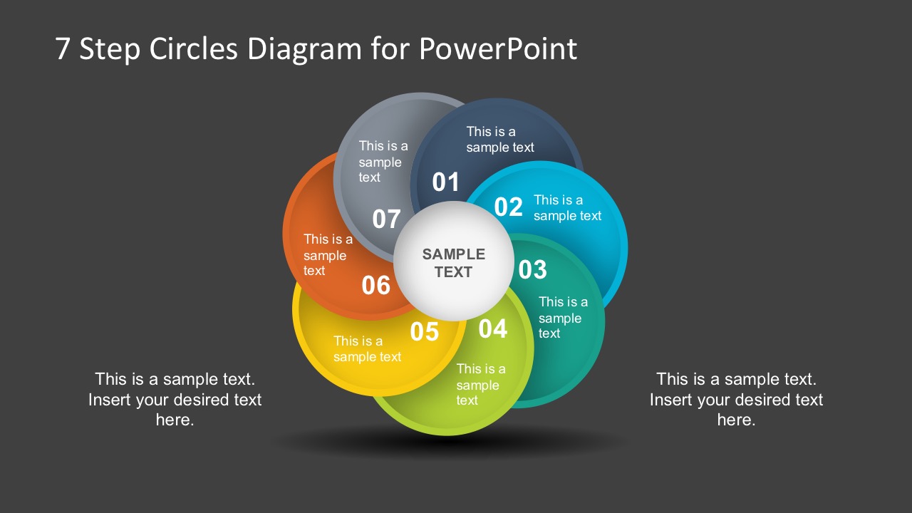 Circular Business PowerPoint Diagrams Dark Background