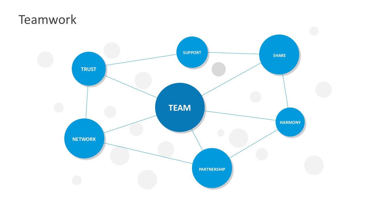 Editable Teamwork Radar Chart PowerPoint Slides
