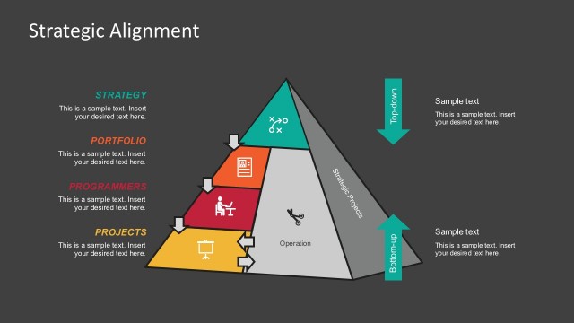 4 Steps Strategic Pyramid Model PowerPoint