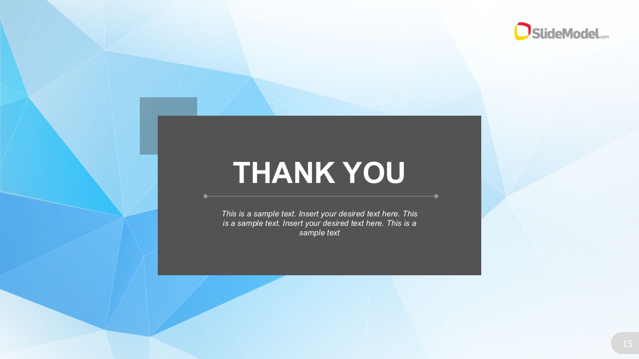 Blue Themed Thank you Page PowerPoint 