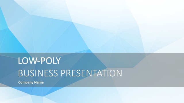Low Poly Business PowerPoint Visualization