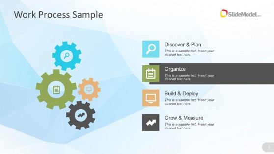 Four Steps Work Process Plan For Business PowerPoint