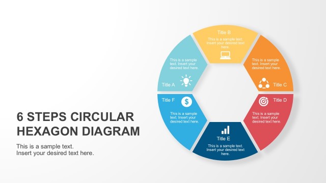 6 Steps Circular Hexagon Diagram