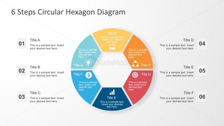 Colorful Circular Chart For PowerPoint Template