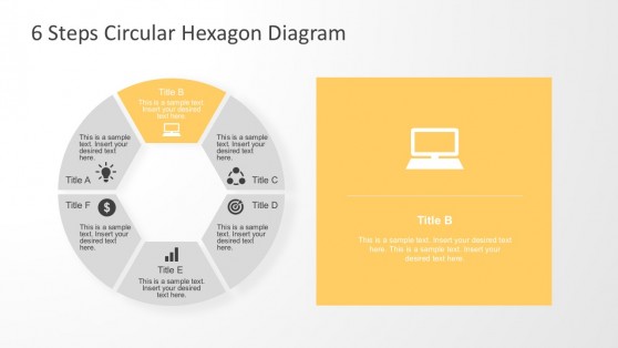 Hexagon Motion Diagram PowerPoint Slides