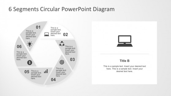 6 Steps PowerPoint Shapes Flow Charts - SlideModel