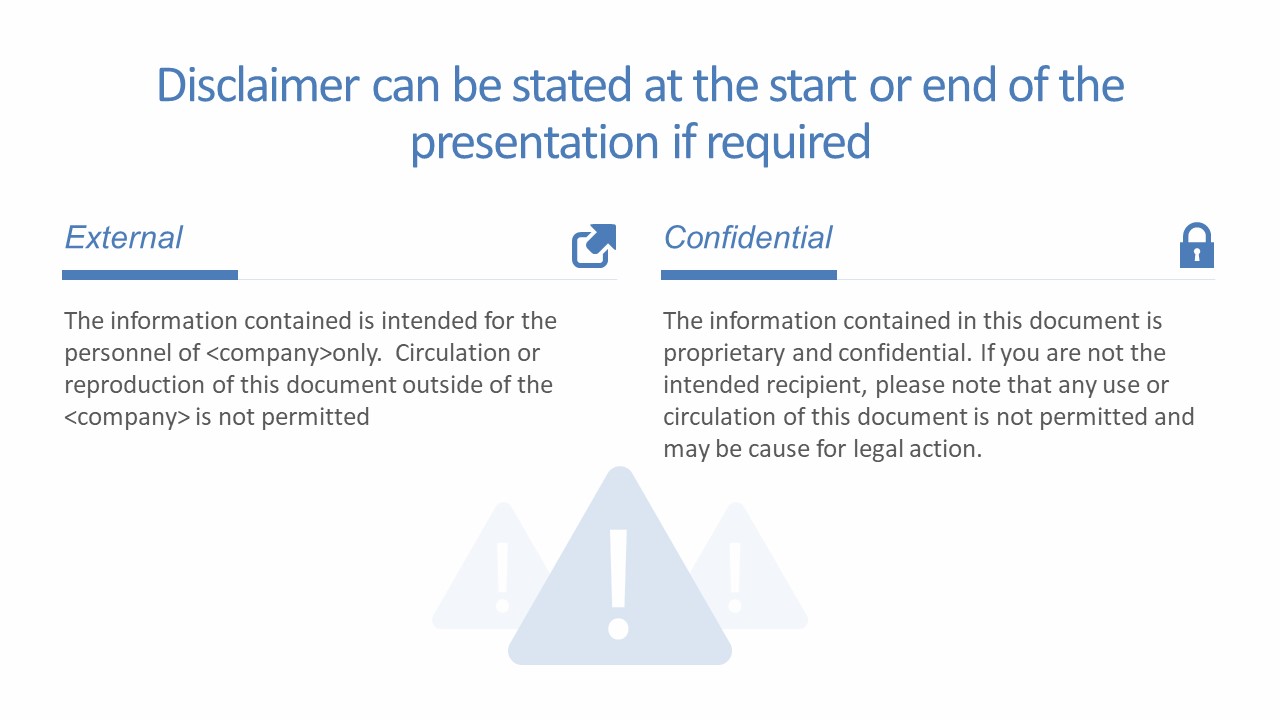 Two Section PowerPoint Disclaimer