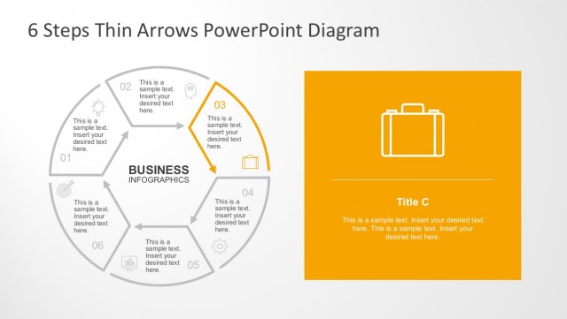 Flat Circular PowerPoint Diagram With 6 Steps - SlideModel