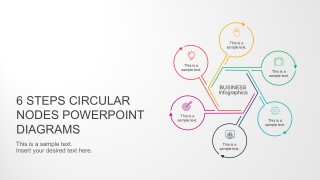 6 Steps Circular Nodes PowerPoint Cover Slide