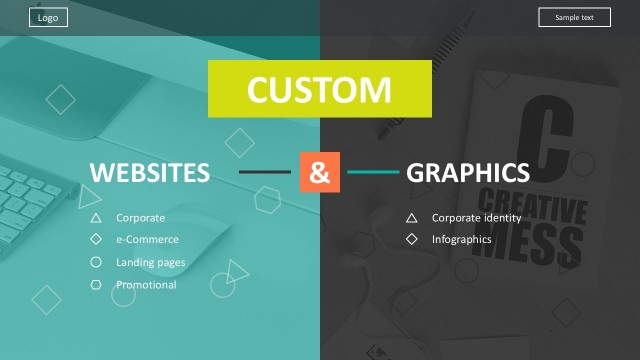 Flat Design Icons Website Development Template