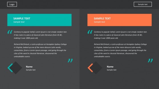 Clean Minimal Design PowerPoint Slides With Textboxes