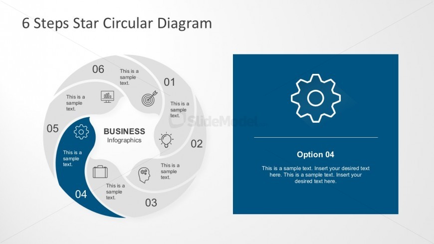 Circle Infographic With 6 Parts for PowerPoint