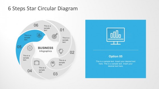 Circle Infographic 6 Steps Round Flow Chart