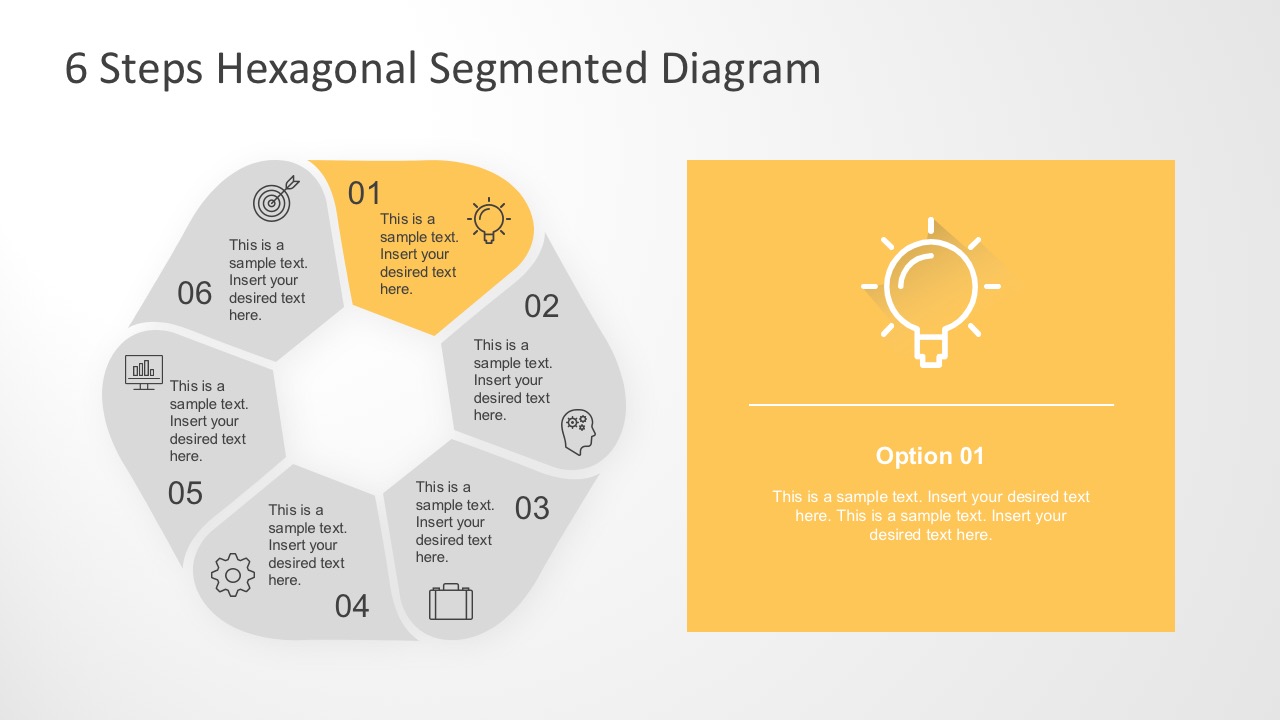Six Segments Hexagonal PowerPoint Diagram