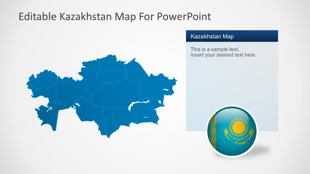 Editable Kazakhstan Map For PowerPoint
