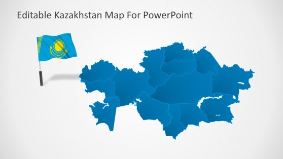 Kazakhstan PowerPoint Presentation With Flag