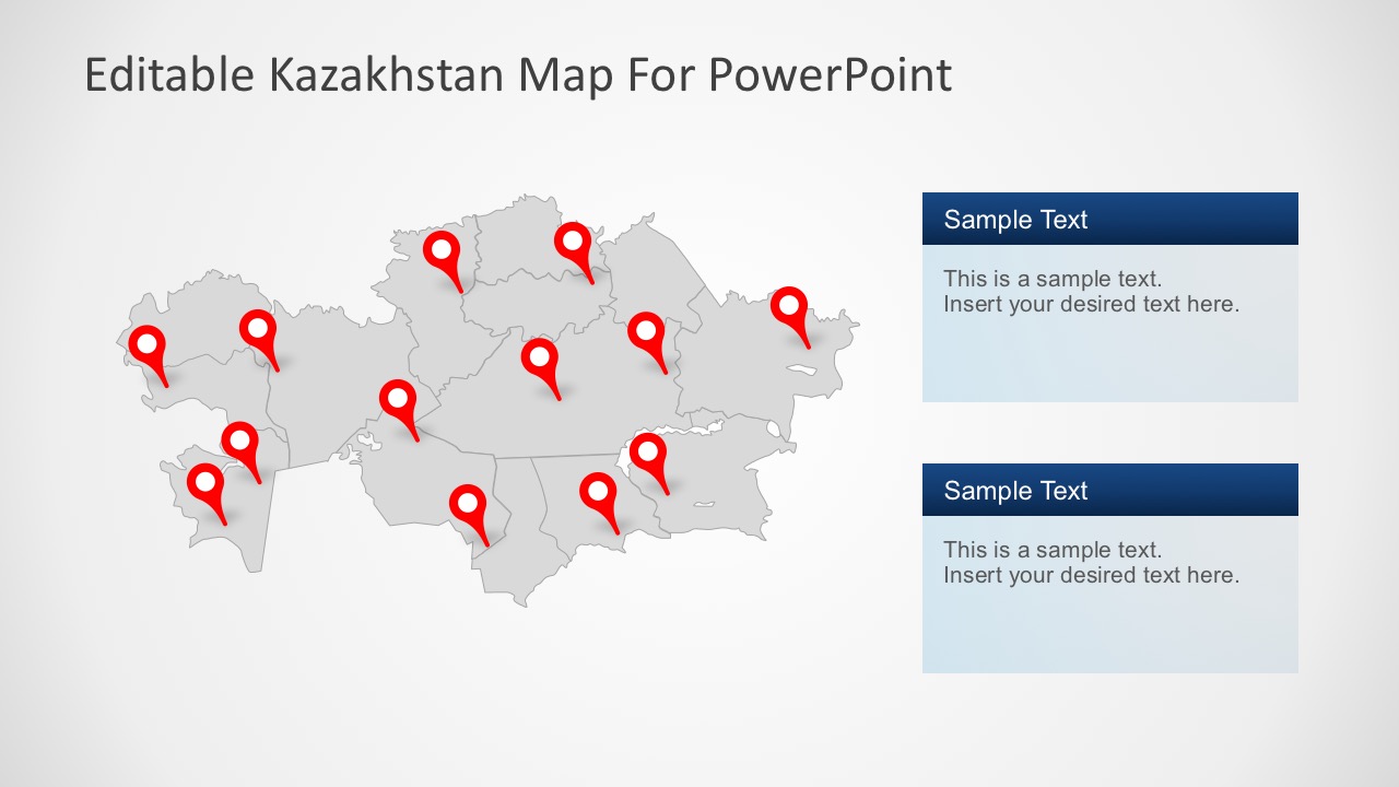 8 Editable PowerPoint Slides of Kazakhstan