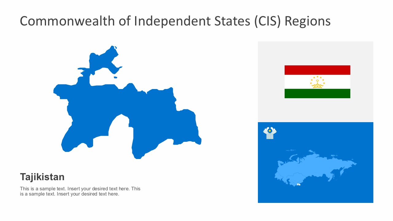 Tajikistan CIS Regional Maps Infographics