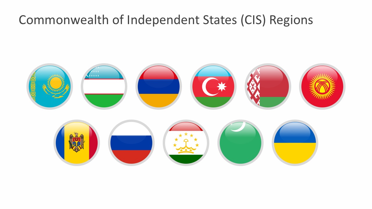 PowerPoitn Vectors of Commonwealth of Independent States Flags
