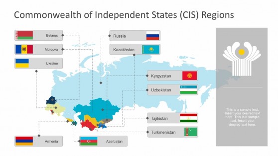 CIS Regional Map PowerPoint Templates