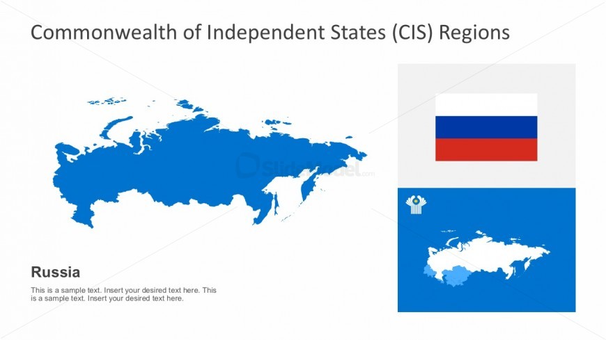 European Russia CIS Map PowerPoint Graphics