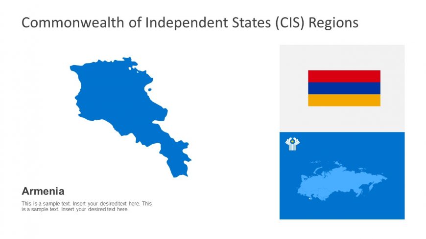 CIS Armenia Regional Map For PowerPoint