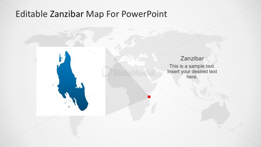 Map of Zanzibar PowerPoint Template