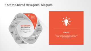 Curved Shapes Steps Diagram for PowerPoint Design