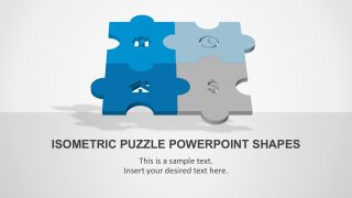 4 Step Puzzle PowerPoint Shapes