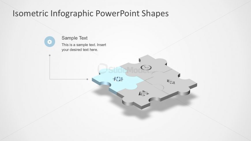 4 Step Puzzle Templates PowerPoint Presentaion