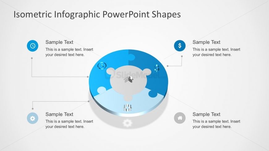 Circular Puzzle Diagram with PowerPoint Icons
