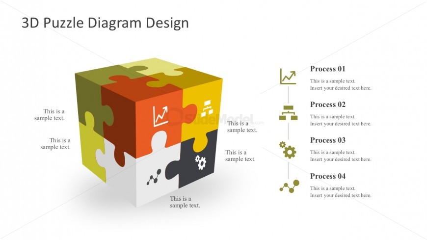 4 Steps Box Diagrams PowerPoint Shapes