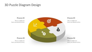 Circle Puzzle Diagrams PowerPoint Vectors