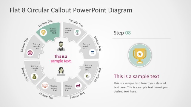 8 Steps Round Diagrams With PowerPoint Graphics