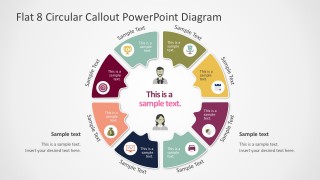 Flat Circle Diagrams PowerPoint Graphics