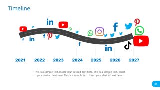 PowerPoint Social Media Report Timeline