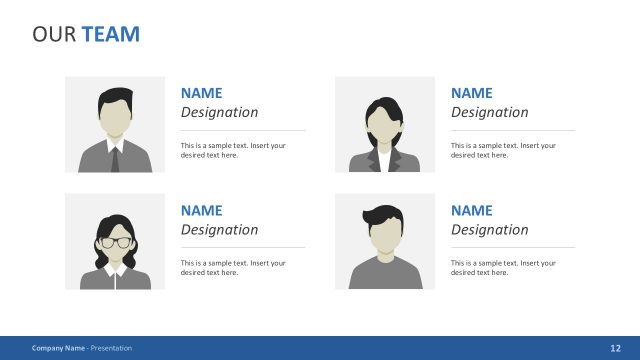 Our Team Slide Template with Image