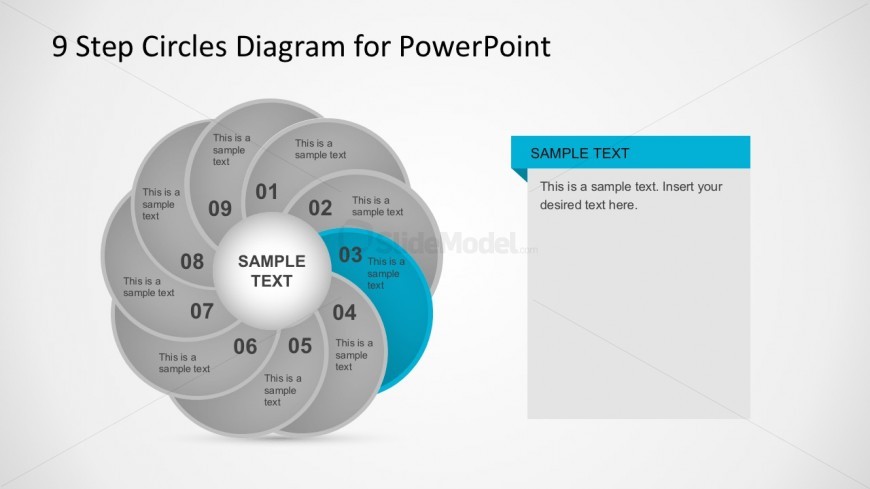 9 Stages Circle Diagrams PowerPoint Templates