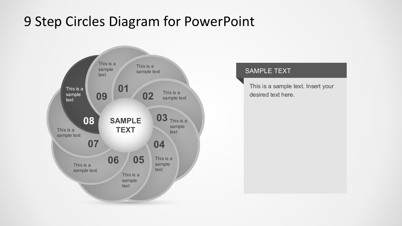 Flat Circle Diagram PowerPoint Vectors