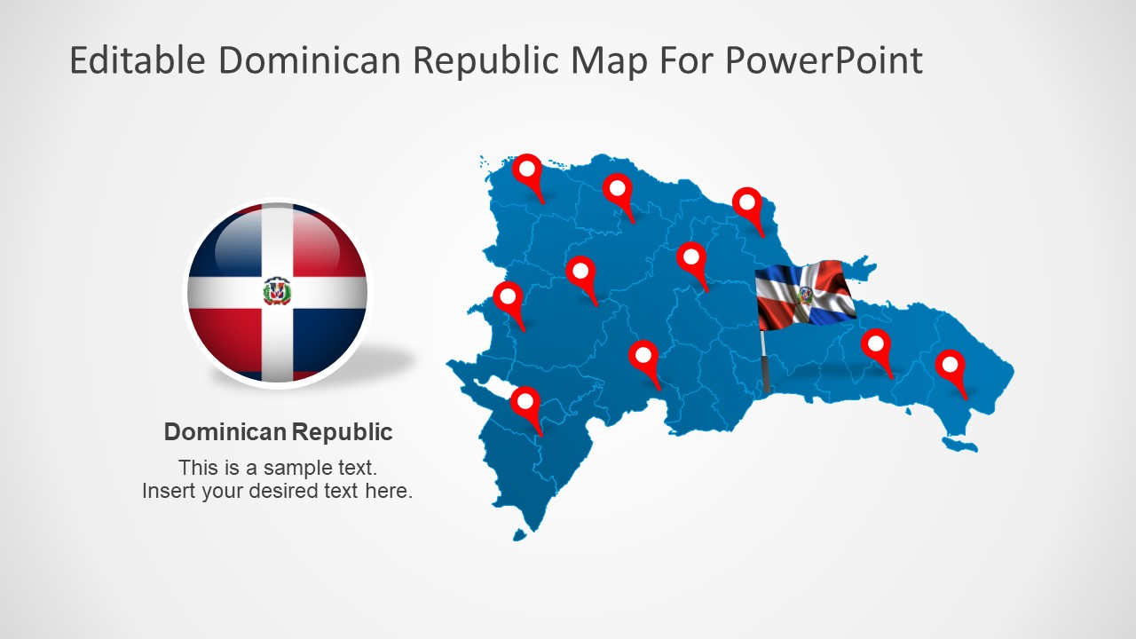 PowerPoint Dominican Republic Map SlideModel