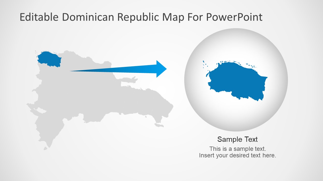 Dominican Republic PowerPoint Map SlideModel