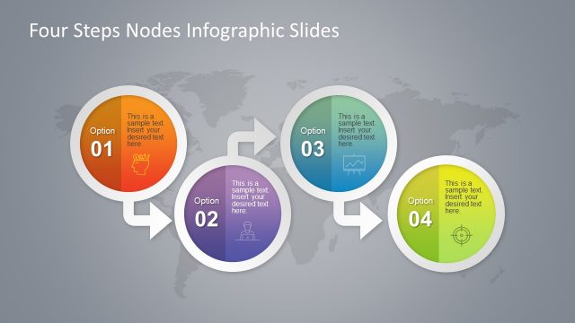 Four Steps Circular Badge PowerPoint Infographics
