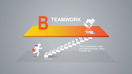 Teamwork PowerPoint Slide Step