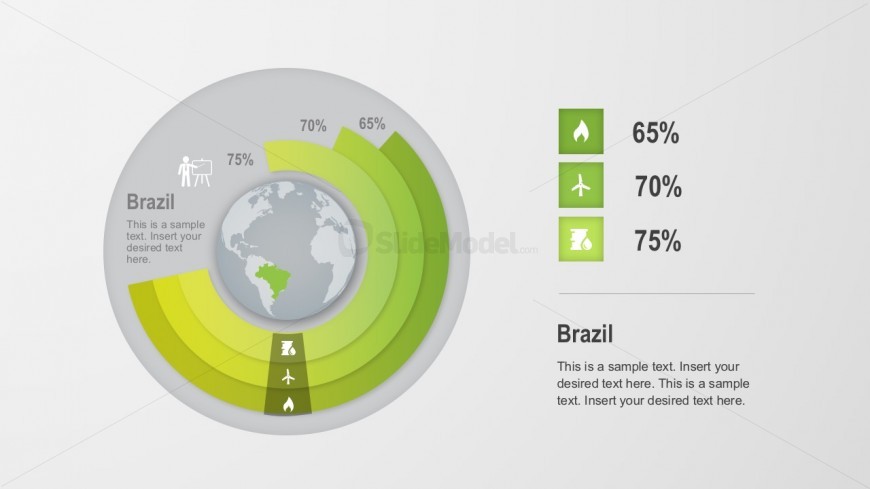 Global Pie Chart Infographics for PowerPoint