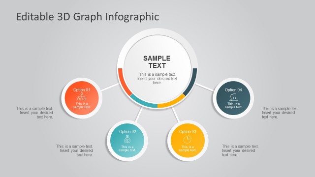 Editable 3D Graph Infographic for PowerPoint