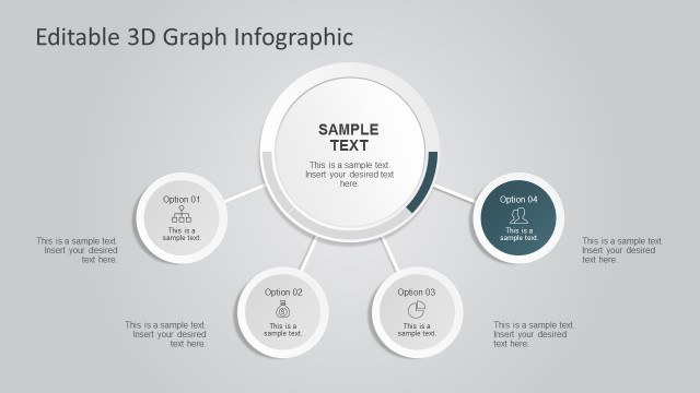 4-Stages Diagrams Template with 3d Vectors